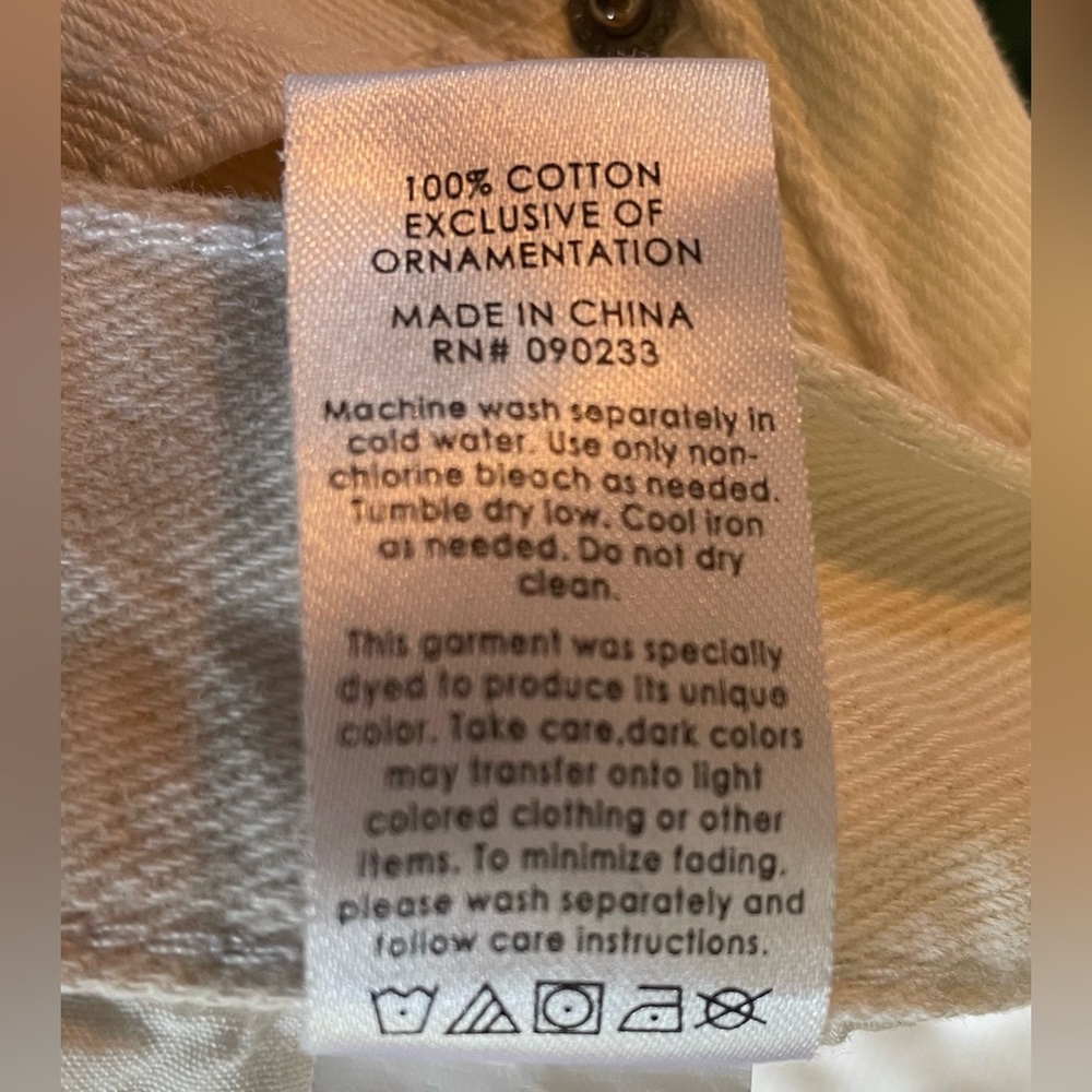 PacSun Cream Embroidered Ankle Jeans - Picture 8 of 8
